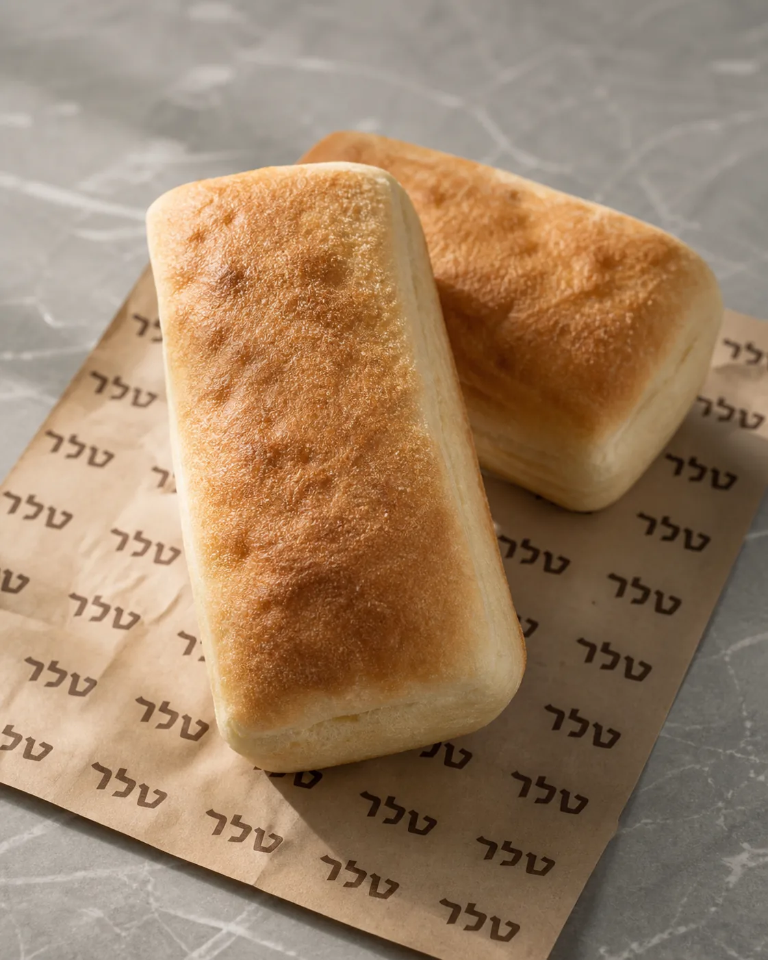 פוקצ'ה כפולה לבנה